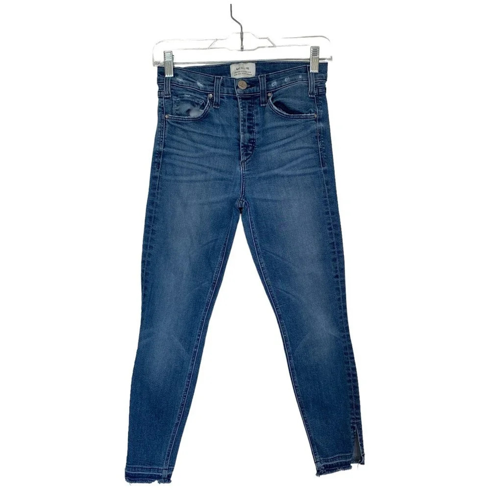 MCGUIRE DENIM Newton Split Hem Ankle Skinny Jeans Size 27P Revolve High Rise